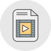 File Line Filled Light Icon vector
