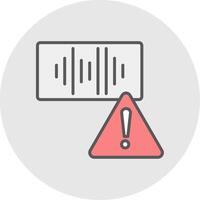 Error Line Filled Light Icon vector