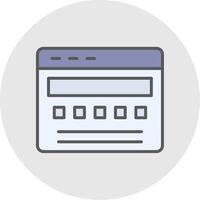 Web Browser Line Filled Light Icon vector