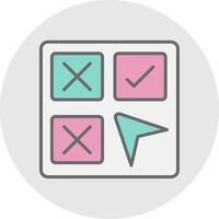 Selection Line Filled Light Icon vector