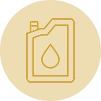 Oil Change Line Yellow Circle Icon vector