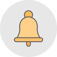 Bell Line Filled Light Icon vector