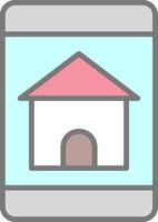 Find Home OnLine Filled Light Line Filled Light Icon vector