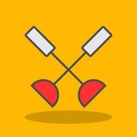 Paddle Filled Shadow Icon vector