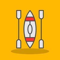 Canoe Filled Shadow Icon vector