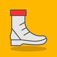 Boot Filled Shadow Icon vector