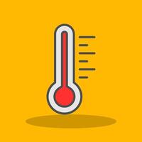 Thermometer Filled Shadow Icon vector