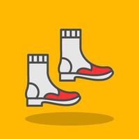 Boots Filled Shadow Icon vector