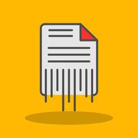 Shredding Filled Shadow Icon vector