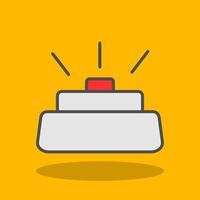 Mine Filled Shadow Icon vector