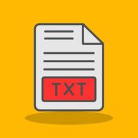 Text File Filled Shadow Icon vector