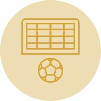 Football Goal Line Yellow Circle Icon vector