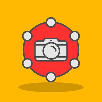 Camera Filled Shadow Icon vector