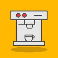 Coffee Machine Filled Shadow Icon vector