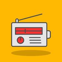 Radio Filled Shadow Icon vector