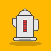 Electric Kettles Filled Shadow Icon vector