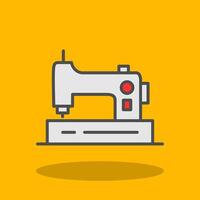 Sewing Machine Filled Shadow Icon vector