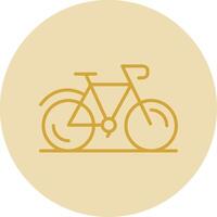 Bicycle Line Yellow Circle Icon vector