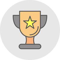 Trophy Line Filled Light Icon vector