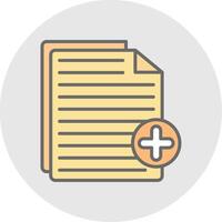 Paper Line Filled Light Icon vector