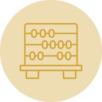 Abacus Line Yellow Circle Icon vector