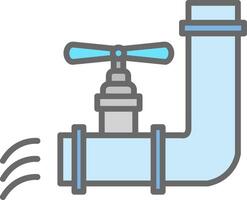 Water Supply Line Filled Light Icon vector