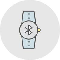 Bluetooth Line Filled Light Icon vector
