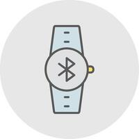 Bluetooth línea lleno ligero icono vector