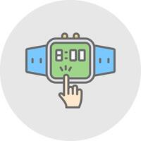 Touchscreen Line Filled Light Icon vector