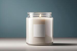 Elegant Scented Soy Wax Candle Jar with Space for Branding photo