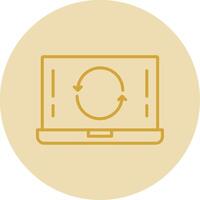 Reload Line Yellow Circle Icon vector