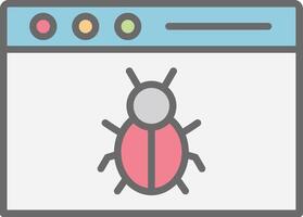 Web Malware Line Filled Light Icon vector