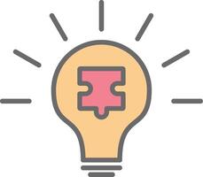 Solution Line Filled Light Icon vector