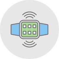 Connection Line Filled Light Icon vector