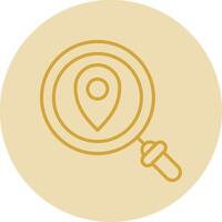 Map Pointer Line Yellow Circle Icon vector