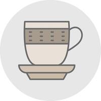 Cup Line Filled Light Icon vector