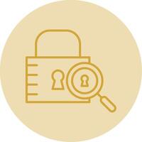 Keyhole Line Yellow Circle Icon vector