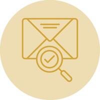 Mail Line Yellow Circle Icon vector