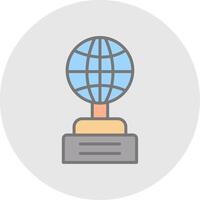 Globe Line Filled Light Icon vector