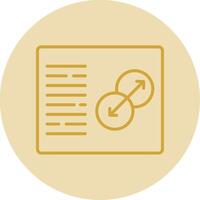 Transition Line Yellow Circle Icon vector