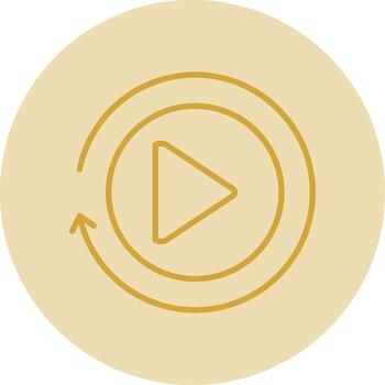 Processing Line Yellow Circle Icon vector