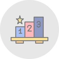 Leaderboard Line Filled Light Icon vector