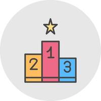 Leaderboard Line Filled Light Icon vector