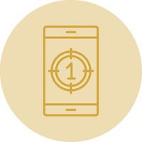 Countdown Line Yellow Circle Icon vector