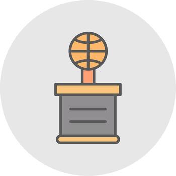 Basketball Line Filled Light Icon vector