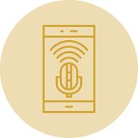 Stream Line Yellow Circle Icon vector