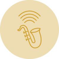 Classical Line Yellow Circle Icon vector