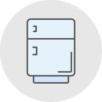 Fridge Line Filled Light Icon vector