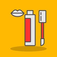 Lip Gloss Filled Shadow Icon vector