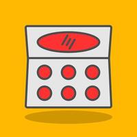 Contour Filled Shadow Icon vector